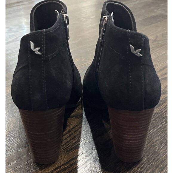 Ugg Koolaburra Amalea Boots Women’s 11 Heels Suede Leather Ankle Booties Black - Picture 4 of 9